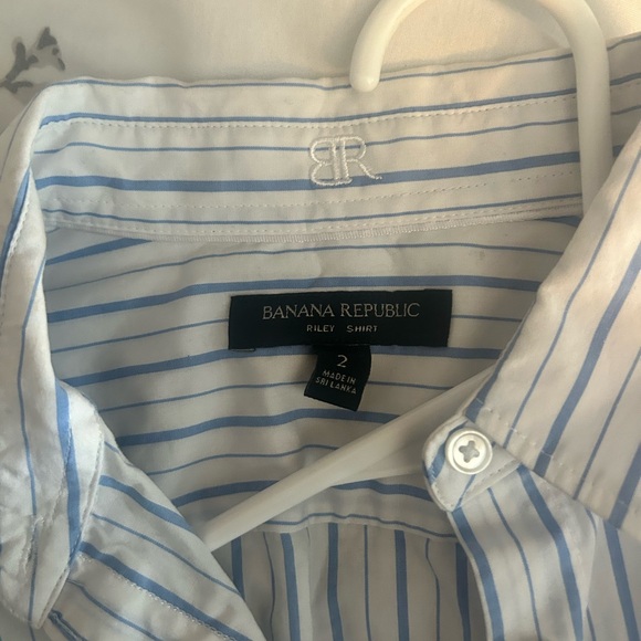 Blue Striped button down - Picture 3 of 4